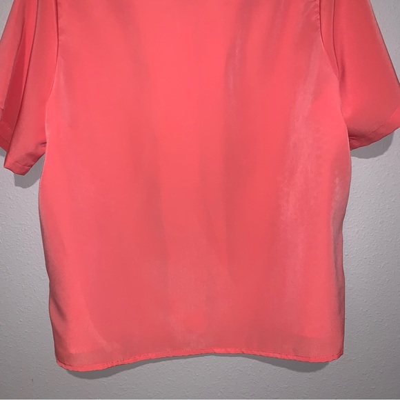 Roman’s Peach Color 14 W Polyester Button Down Blouse - Picture 6 of 9